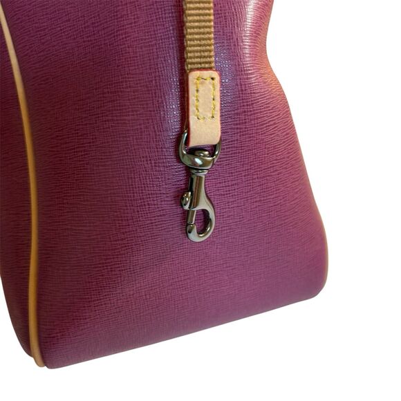 NEW Dooney & Bourke Shoulder Violet Saffiano Leather Satchel & Wallet Bag Tote - Picture 6 of 16